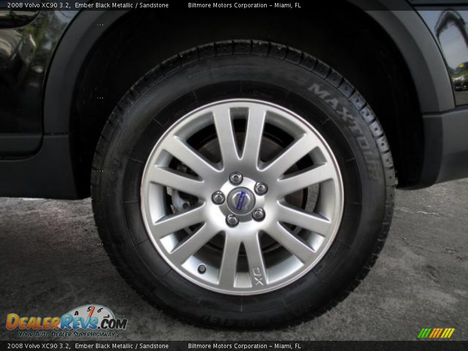 2008 Volvo XC90 3.2 Ember Black Metallic / Sandstone Photo #26