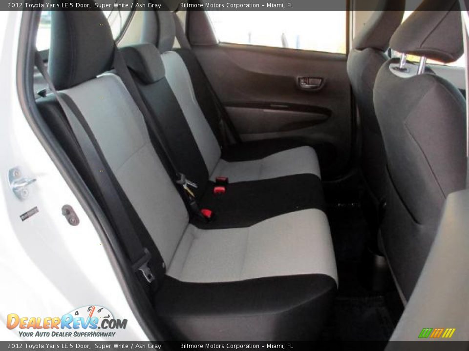 2012 Toyota Yaris LE 5 Door Super White / Ash Gray Photo #11
