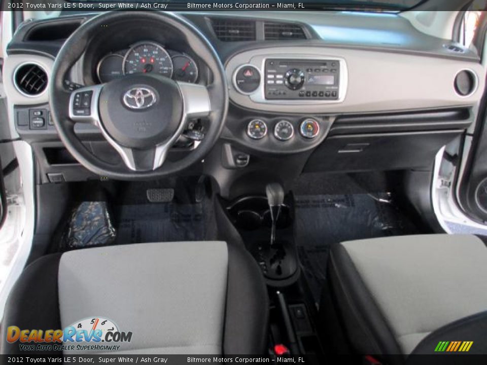 2012 Toyota Yaris LE 5 Door Super White / Ash Gray Photo #13
