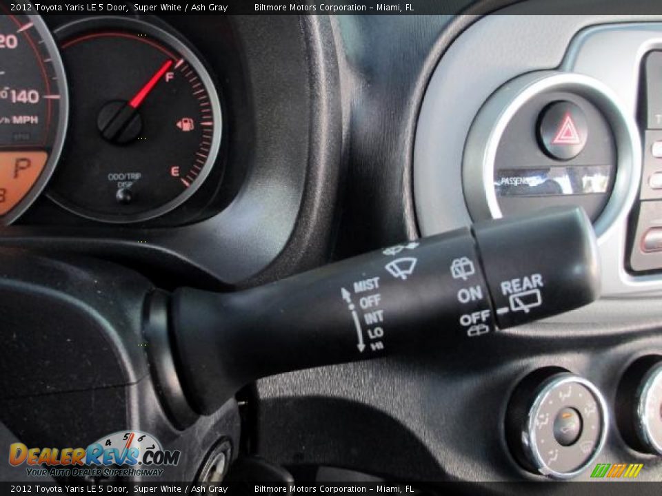 2012 Toyota Yaris LE 5 Door Super White / Ash Gray Photo #19