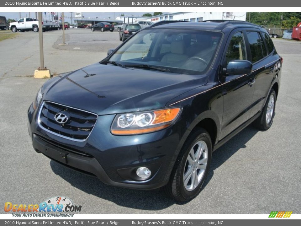 2010 Hyundai Santa Fe Limited 4WD Pacific Blue Pearl / Beige Photo #1