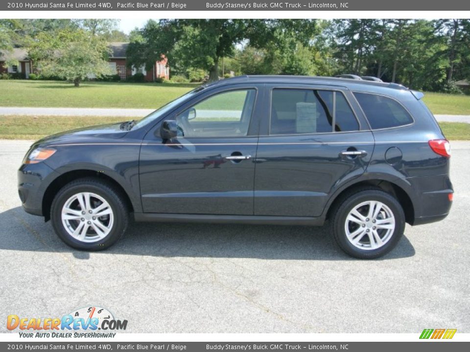 2010 Hyundai Santa Fe Limited 4WD Pacific Blue Pearl / Beige Photo #3