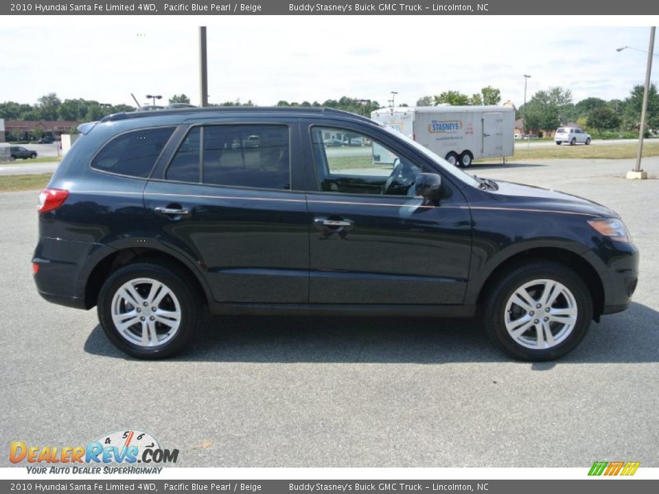 2010 Hyundai Santa Fe Limited 4WD Pacific Blue Pearl / Beige Photo #6