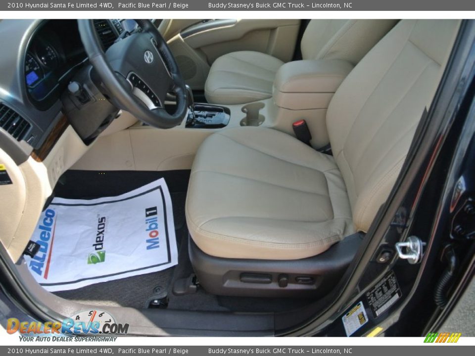 2010 Hyundai Santa Fe Limited 4WD Pacific Blue Pearl / Beige Photo #10