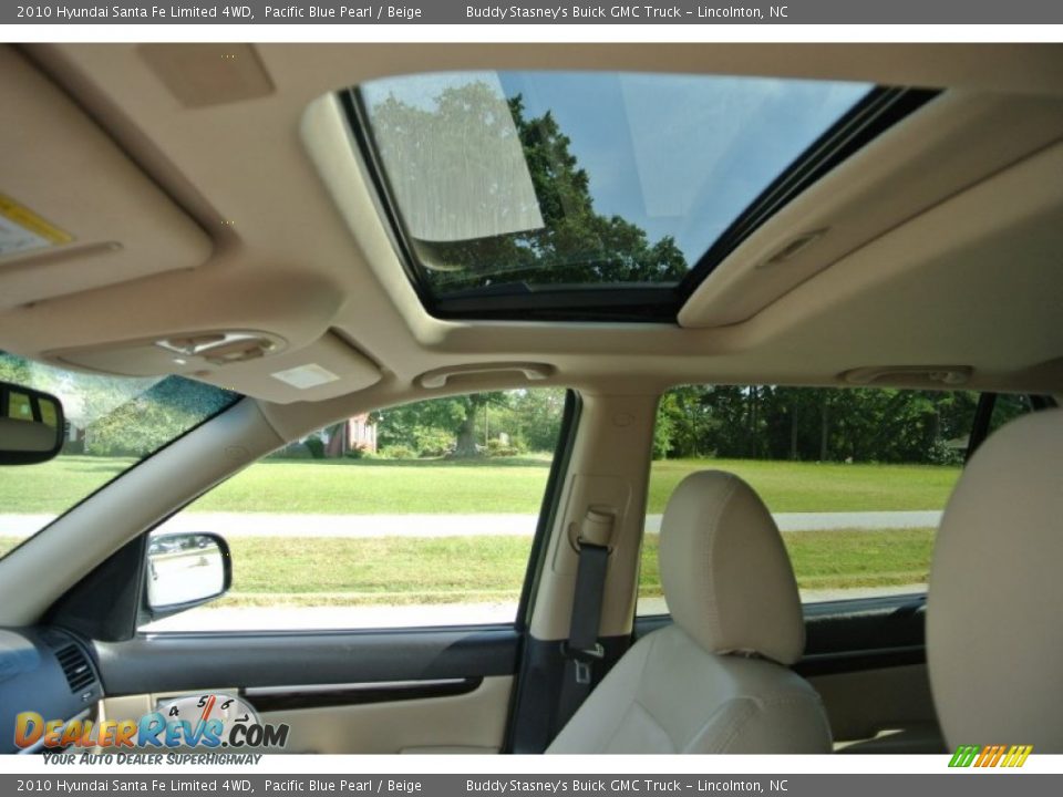 2010 Hyundai Santa Fe Limited 4WD Pacific Blue Pearl / Beige Photo #11