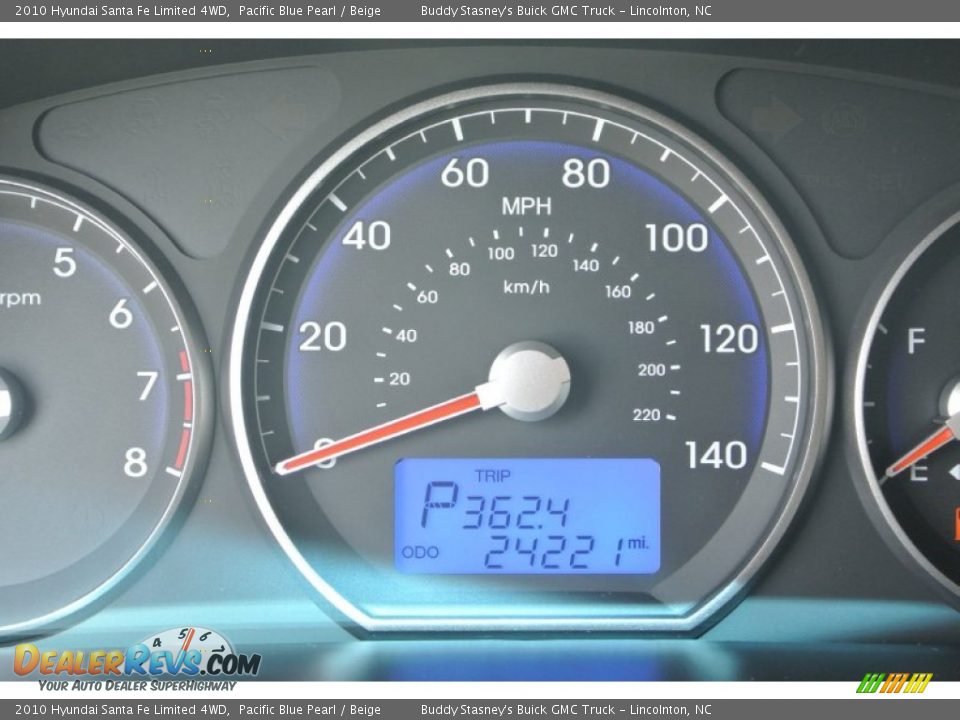 2010 Hyundai Santa Fe Limited 4WD Pacific Blue Pearl / Beige Photo #18