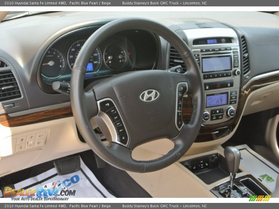 2010 Hyundai Santa Fe Limited 4WD Pacific Blue Pearl / Beige Photo #26