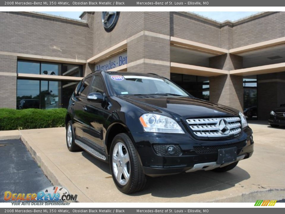 2008 Mercedes-Benz ML 350 4Matic Obsidian Black Metallic / Black Photo #1
