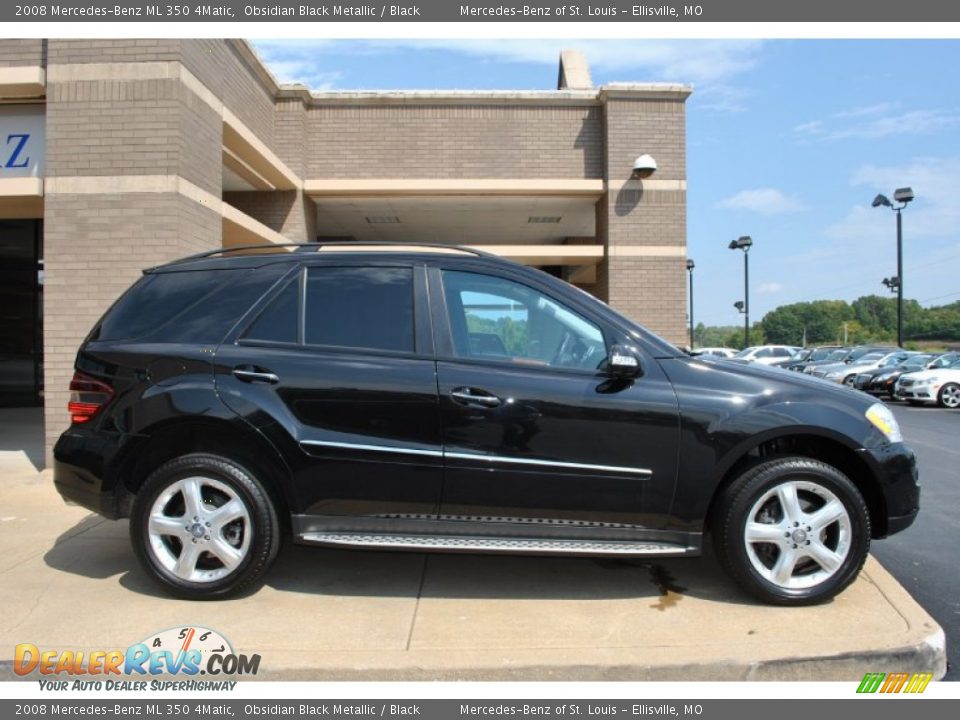 2008 Mercedes-Benz ML 350 4Matic Obsidian Black Metallic / Black Photo #2