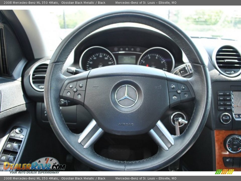 2008 Mercedes-Benz ML 350 4Matic Obsidian Black Metallic / Black Photo #3