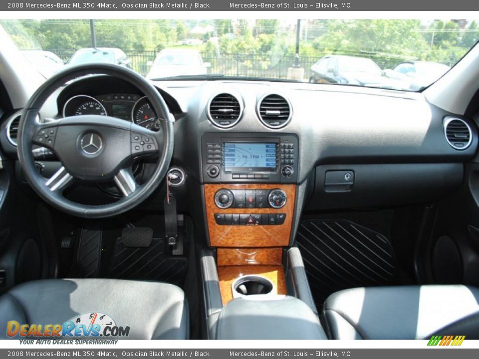 2008 Mercedes-Benz ML 350 4Matic Obsidian Black Metallic / Black Photo #4