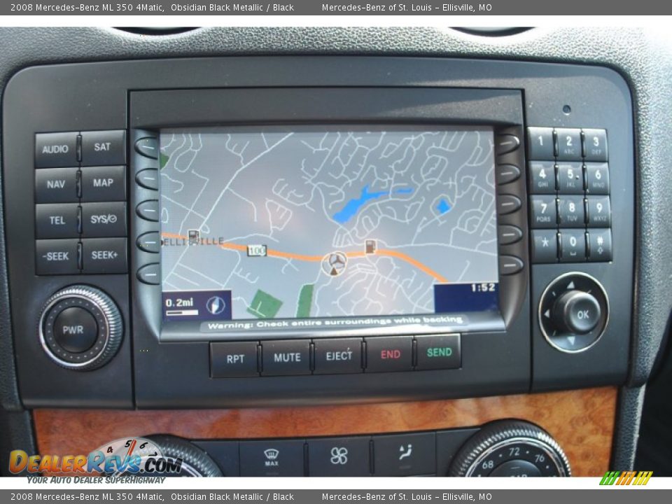 2008 Mercedes-Benz ML 350 4Matic Obsidian Black Metallic / Black Photo #6