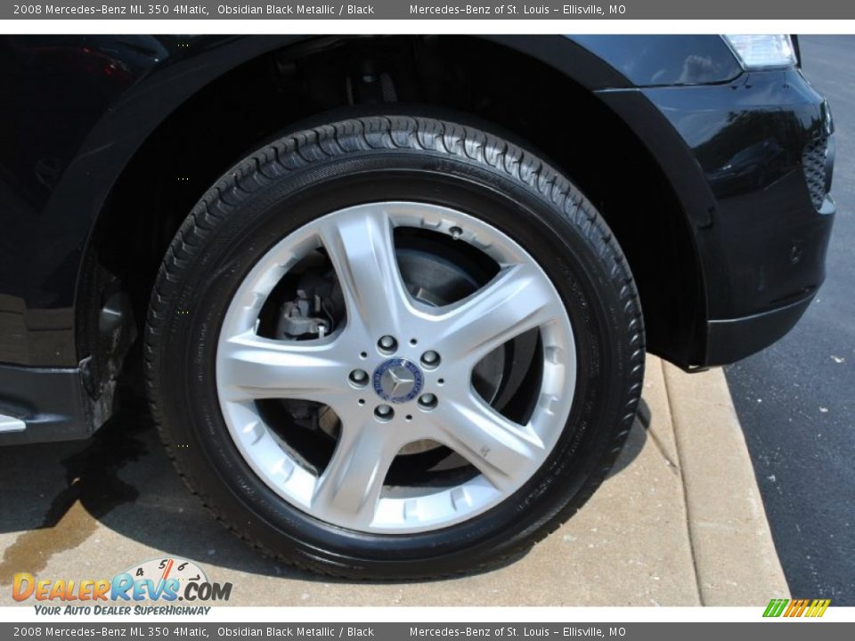 2008 Mercedes-Benz ML 350 4Matic Obsidian Black Metallic / Black Photo #7