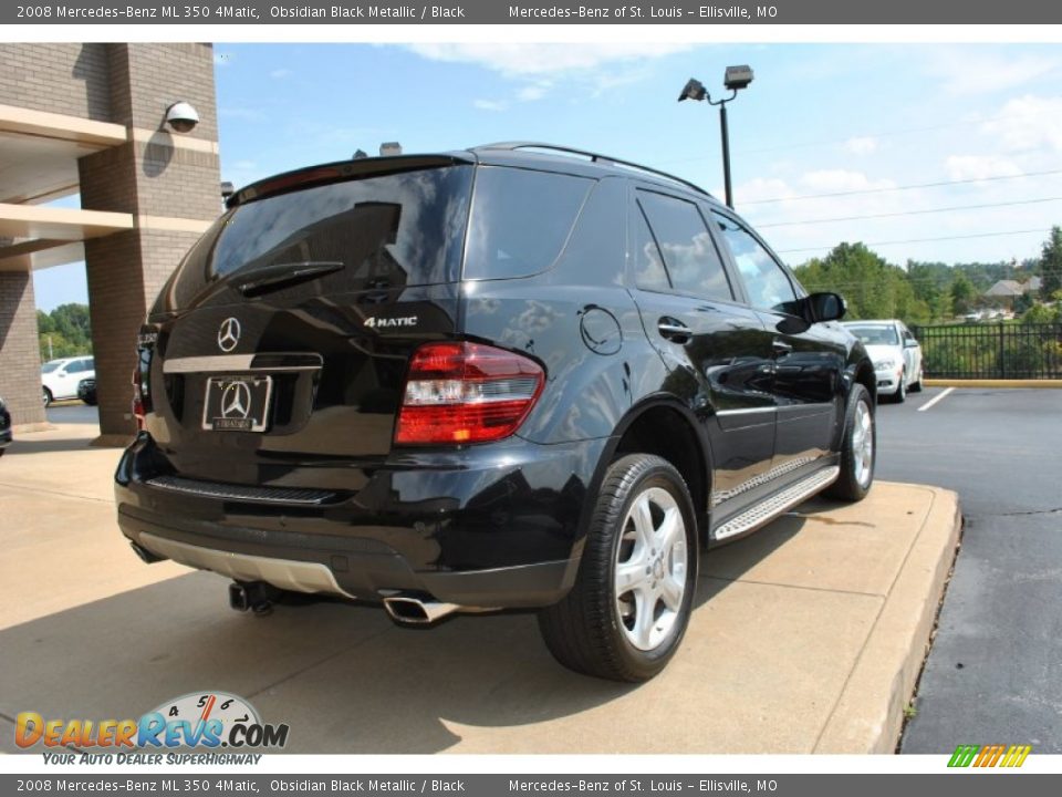 2008 Mercedes-Benz ML 350 4Matic Obsidian Black Metallic / Black Photo #8