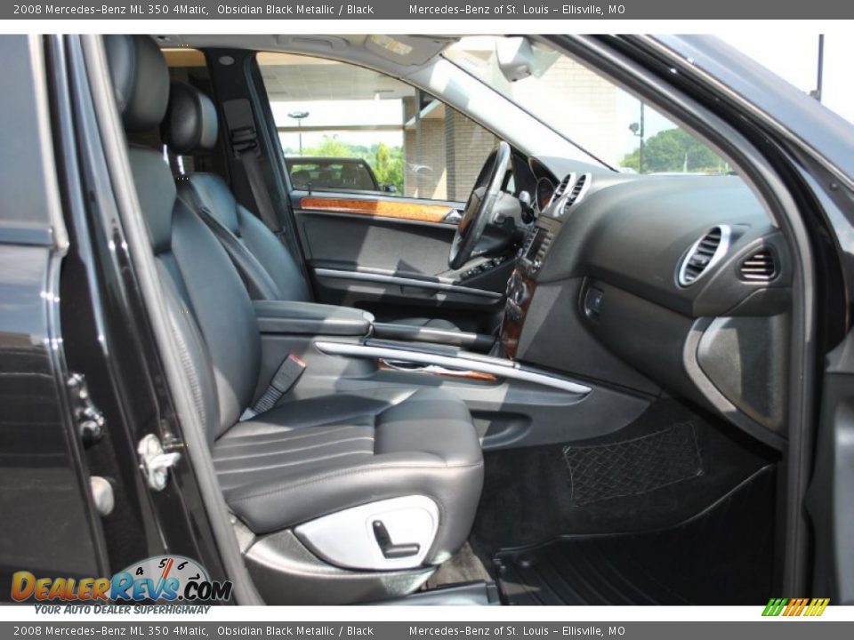 2008 Mercedes-Benz ML 350 4Matic Obsidian Black Metallic / Black Photo #9
