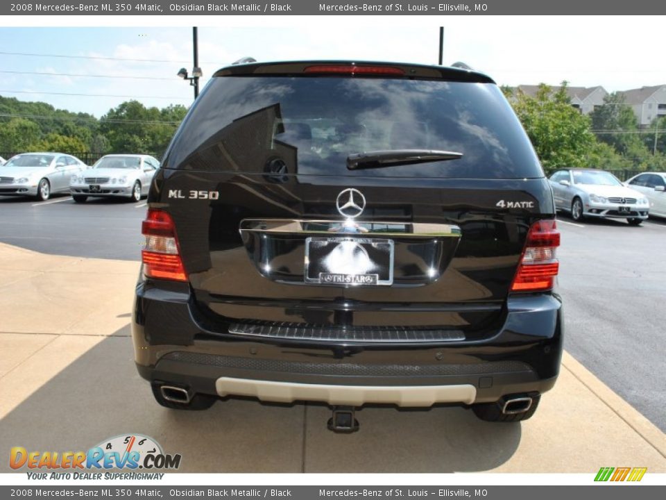 2008 Mercedes-Benz ML 350 4Matic Obsidian Black Metallic / Black Photo #11