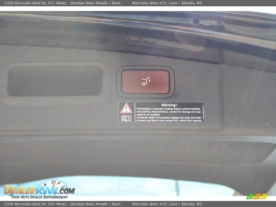 2008 Mercedes-Benz ML 350 4Matic Obsidian Black Metallic / Black Photo #13