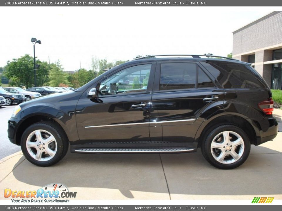 2008 Mercedes-Benz ML 350 4Matic Obsidian Black Metallic / Black Photo #14