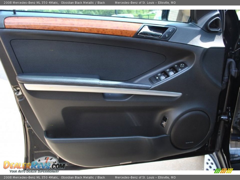 2008 Mercedes-Benz ML 350 4Matic Obsidian Black Metallic / Black Photo #17