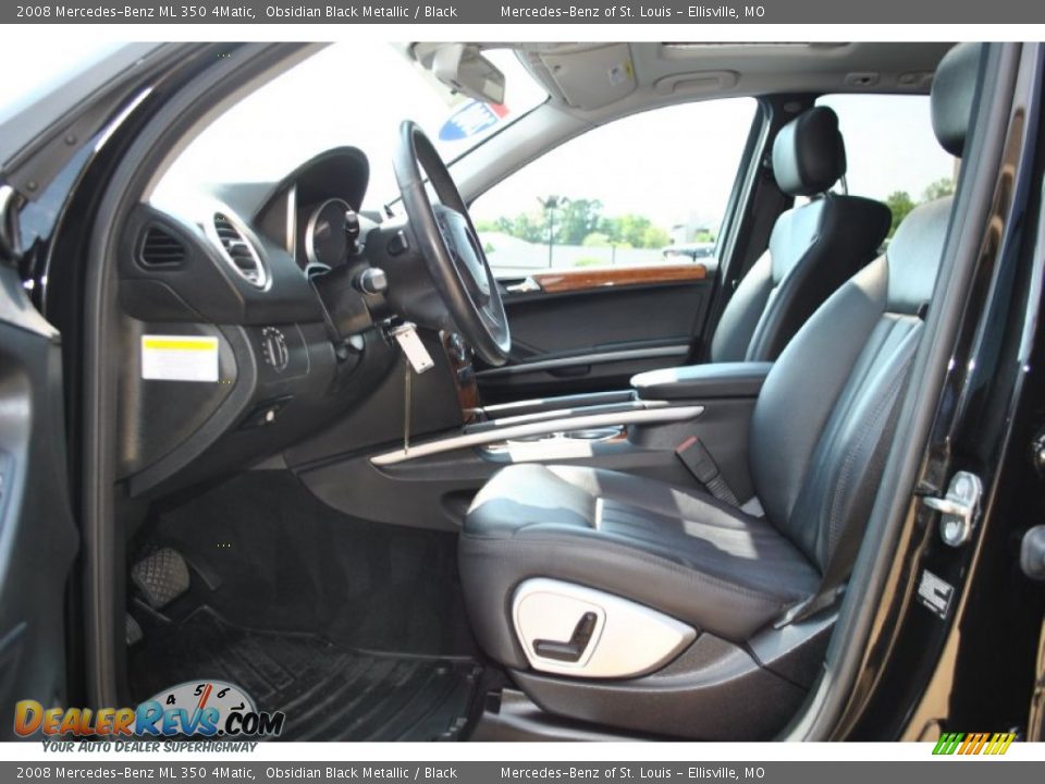 2008 Mercedes-Benz ML 350 4Matic Obsidian Black Metallic / Black Photo #18