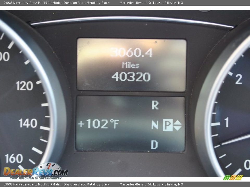 2008 Mercedes-Benz ML 350 4Matic Obsidian Black Metallic / Black Photo #19