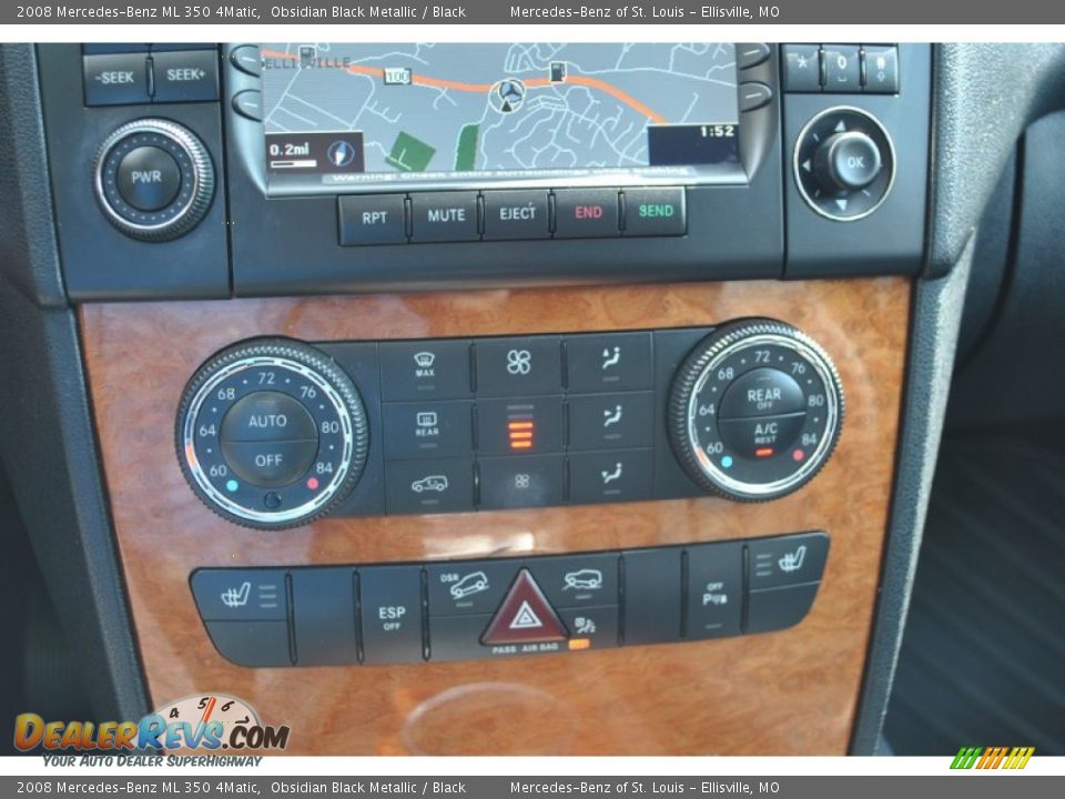 2008 Mercedes-Benz ML 350 4Matic Obsidian Black Metallic / Black Photo #21