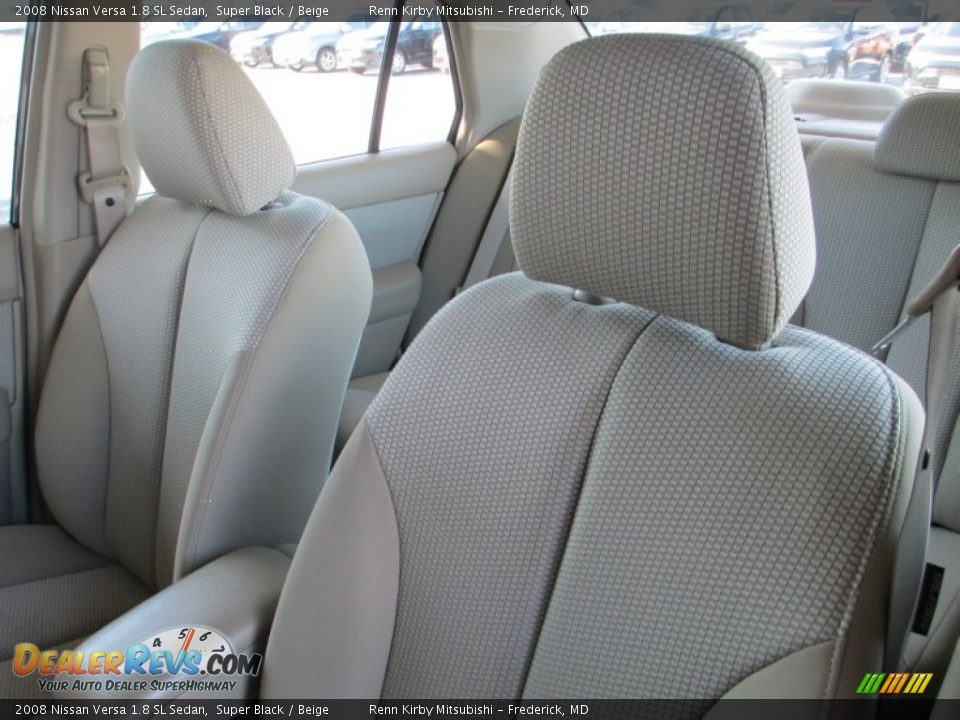2008 Nissan Versa 1.8 SL Sedan Super Black / Beige Photo #10