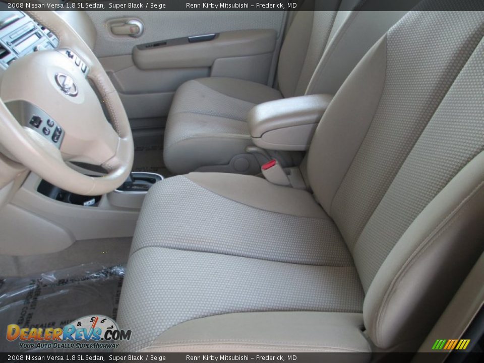 2008 Nissan Versa 1.8 SL Sedan Super Black / Beige Photo #12