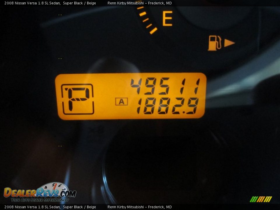 2008 Nissan Versa 1.8 SL Sedan Super Black / Beige Photo #14