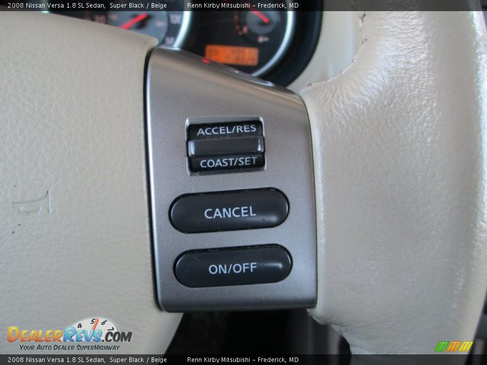 2008 Nissan Versa 1.8 SL Sedan Super Black / Beige Photo #16