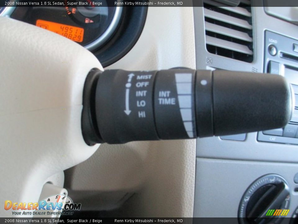 2008 Nissan Versa 1.8 SL Sedan Super Black / Beige Photo #18