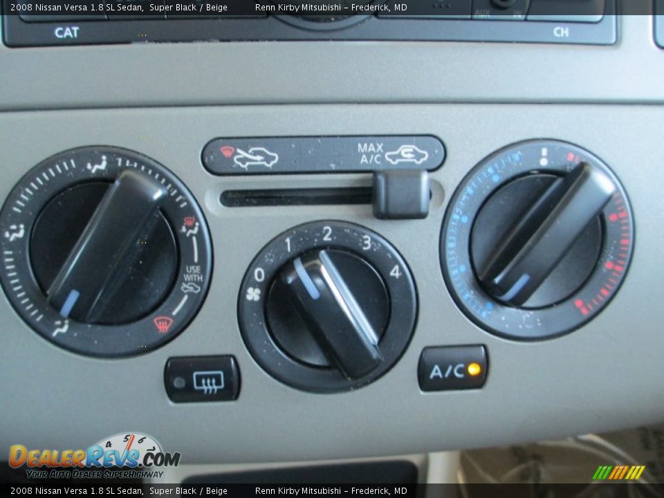 2008 Nissan Versa 1.8 SL Sedan Super Black / Beige Photo #21