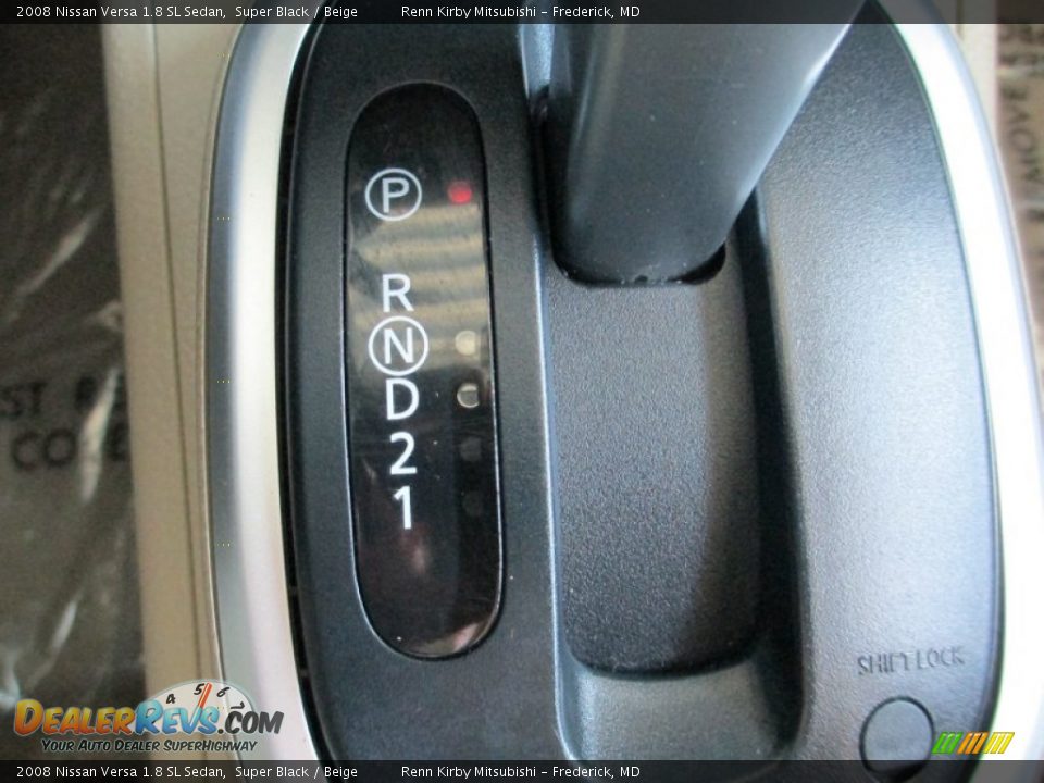 2008 Nissan Versa 1.8 SL Sedan Super Black / Beige Photo #22