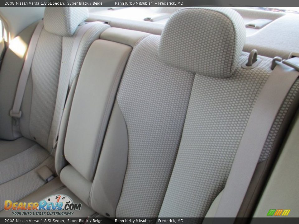 2008 Nissan Versa 1.8 SL Sedan Super Black / Beige Photo #23