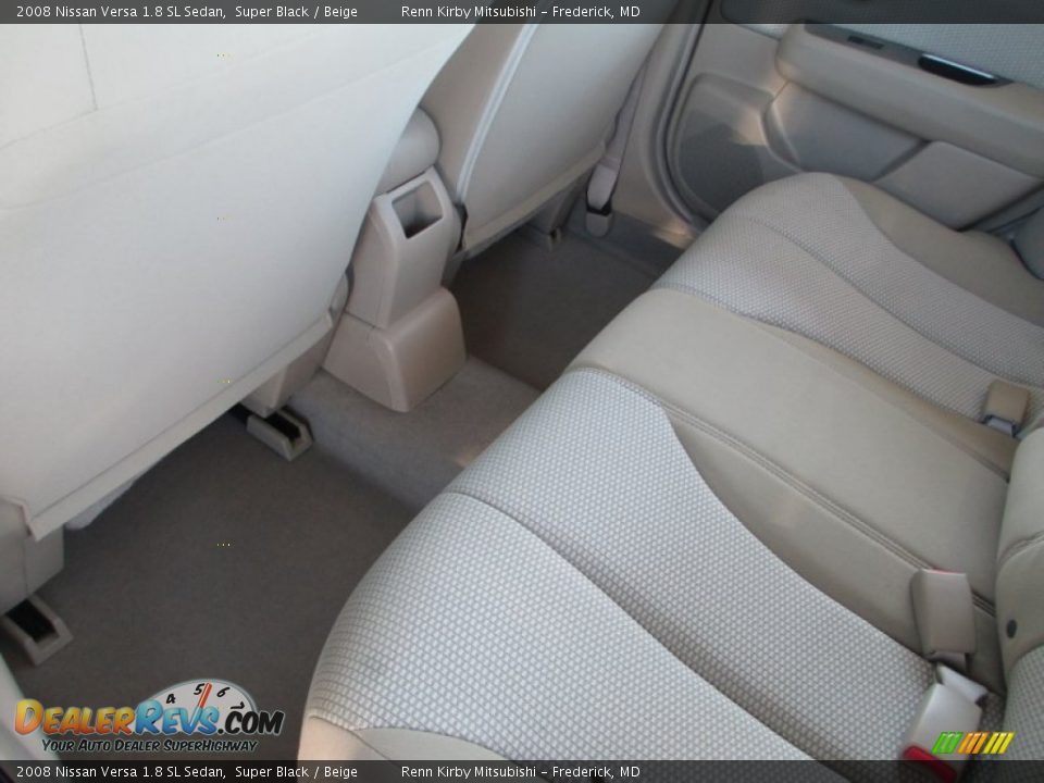 2008 Nissan Versa 1.8 SL Sedan Super Black / Beige Photo #24