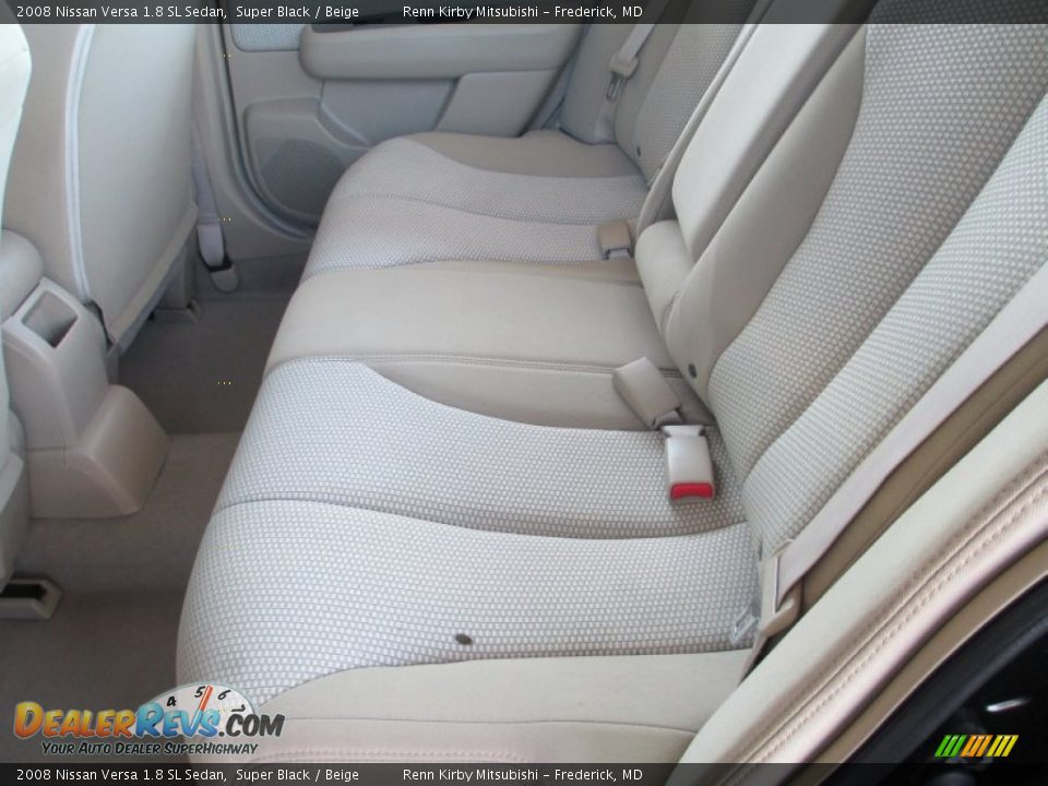2008 Nissan Versa 1.8 SL Sedan Super Black / Beige Photo #25