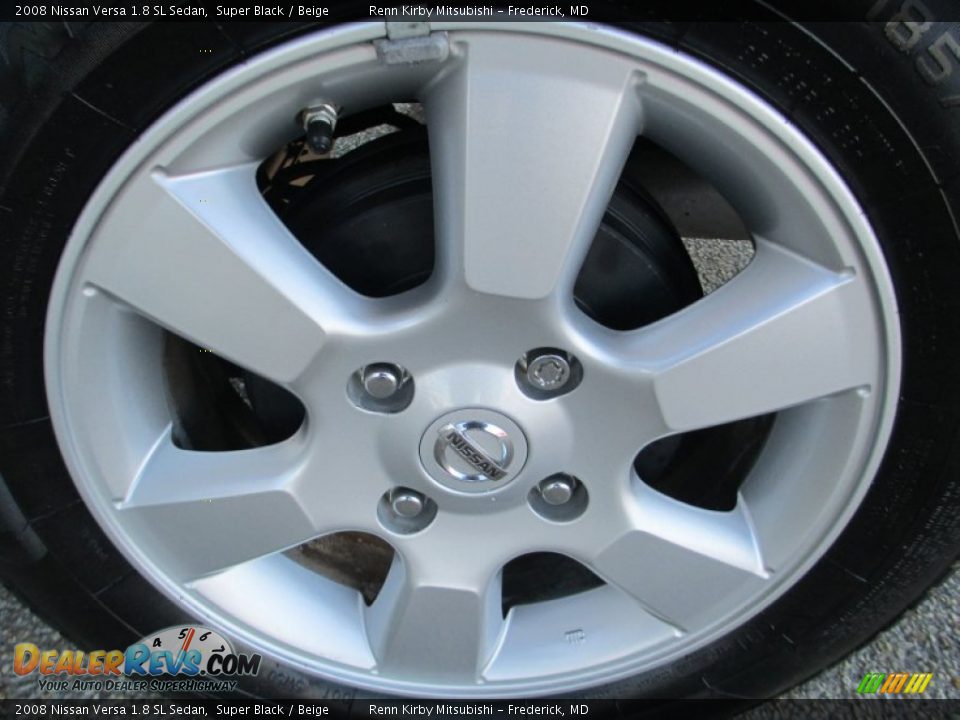 2008 Nissan Versa 1.8 SL Sedan Super Black / Beige Photo #27