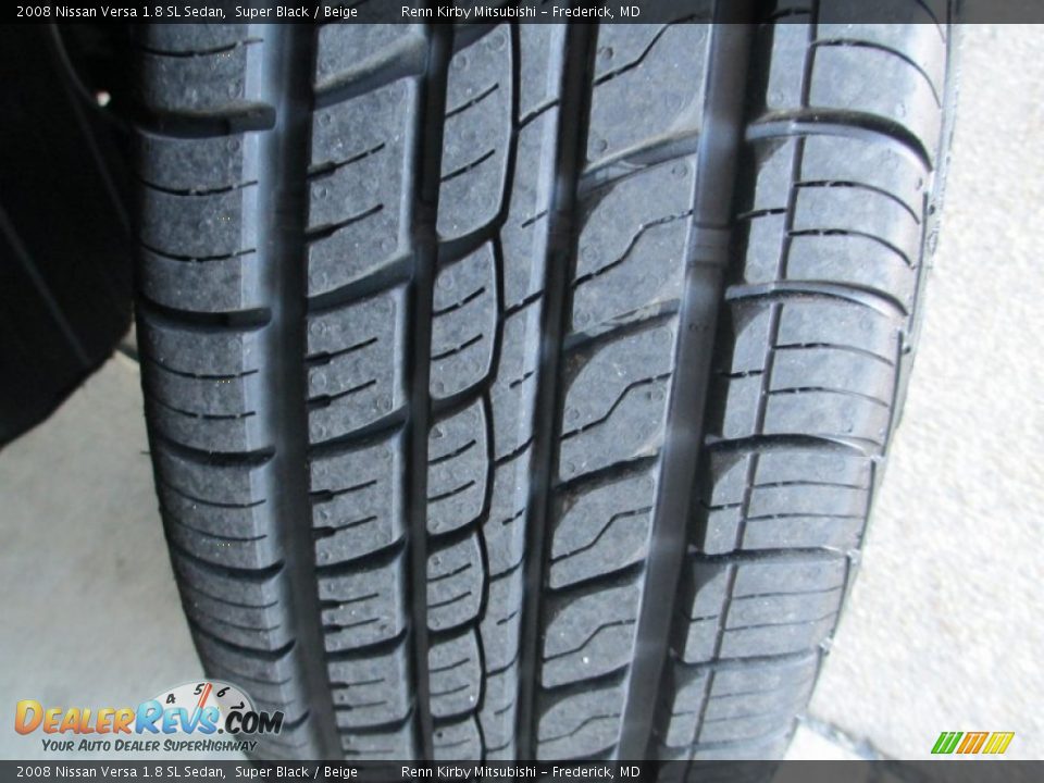 2008 Nissan Versa 1.8 SL Sedan Super Black / Beige Photo #28