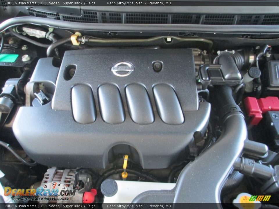 2008 Nissan Versa 1.8 SL Sedan Super Black / Beige Photo #29