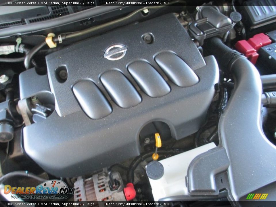 2008 Nissan Versa 1.8 SL Sedan Super Black / Beige Photo #30