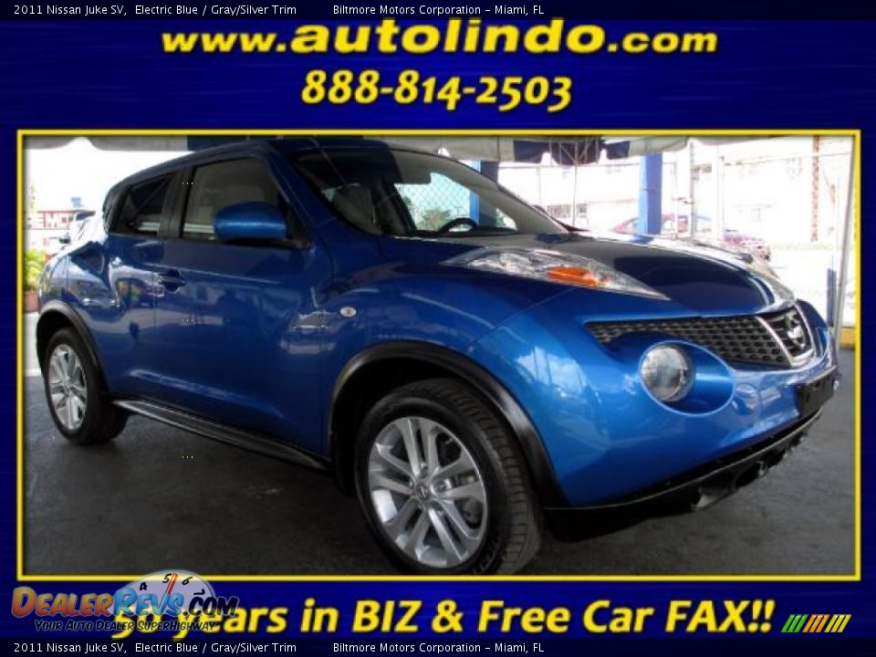 2011 Nissan Juke SV Electric Blue / Gray/Silver Trim Photo #1