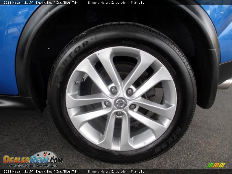 2011 Nissan Juke SV Electric Blue / Gray/Silver Trim Photo #27