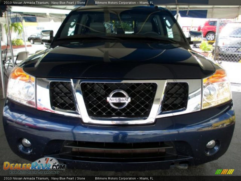 2010 Nissan Armada Titanium Navy Blue Pearl / Stone Photo #2