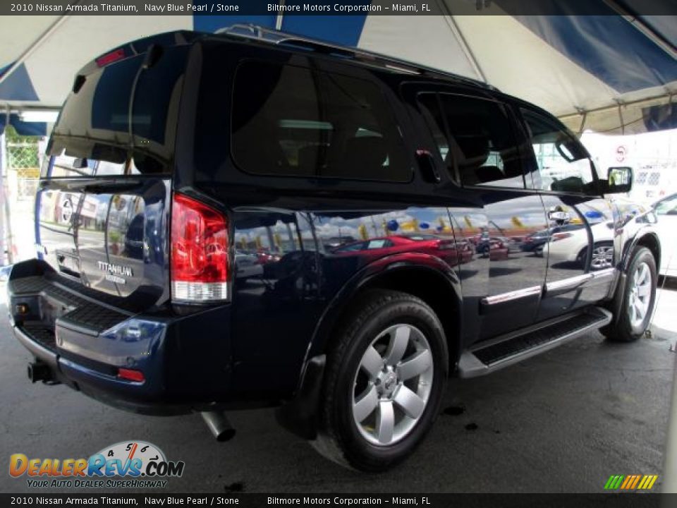 2010 Nissan Armada Titanium Navy Blue Pearl / Stone Photo #4