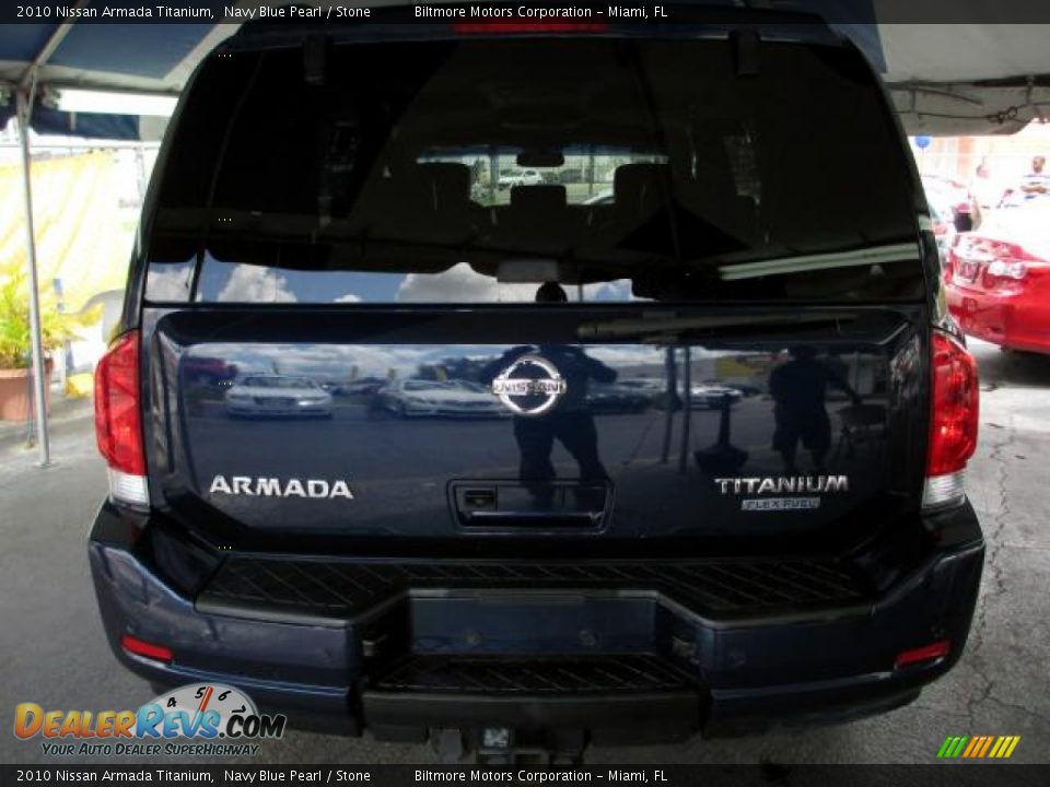 2010 Nissan Armada Titanium Navy Blue Pearl / Stone Photo #5