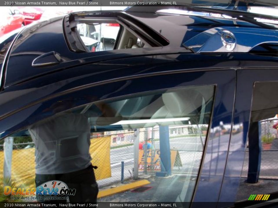 2010 Nissan Armada Titanium Navy Blue Pearl / Stone Photo #9