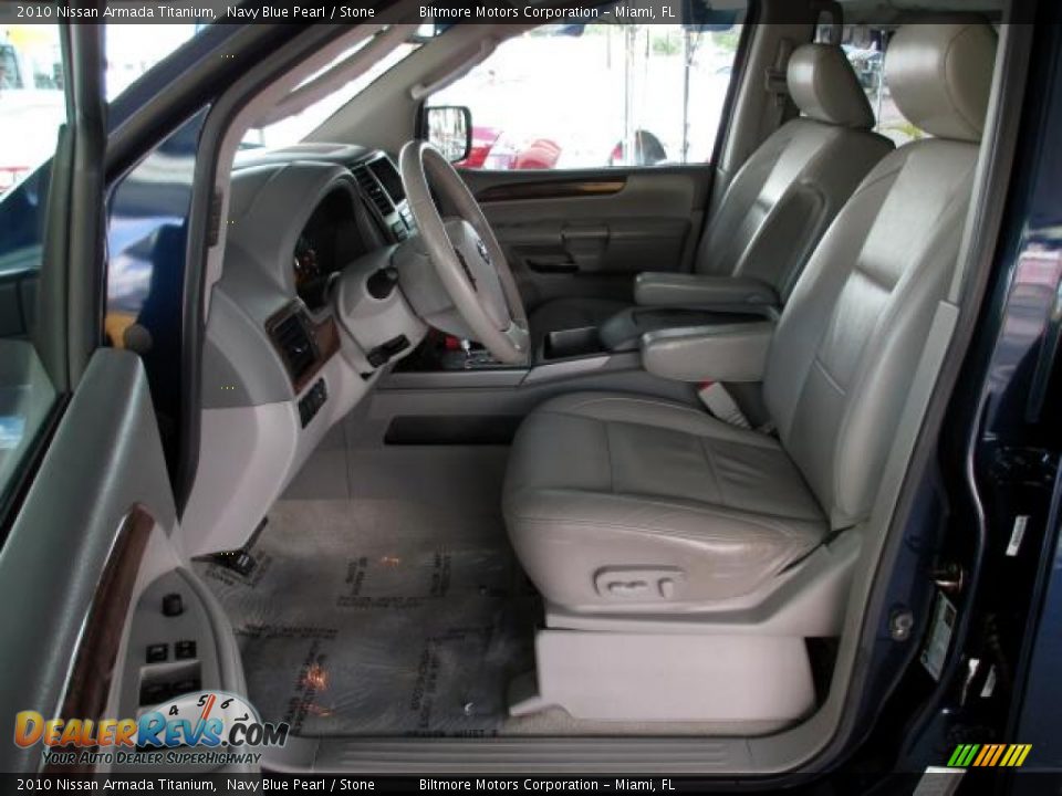 2010 Nissan Armada Titanium Navy Blue Pearl / Stone Photo #10