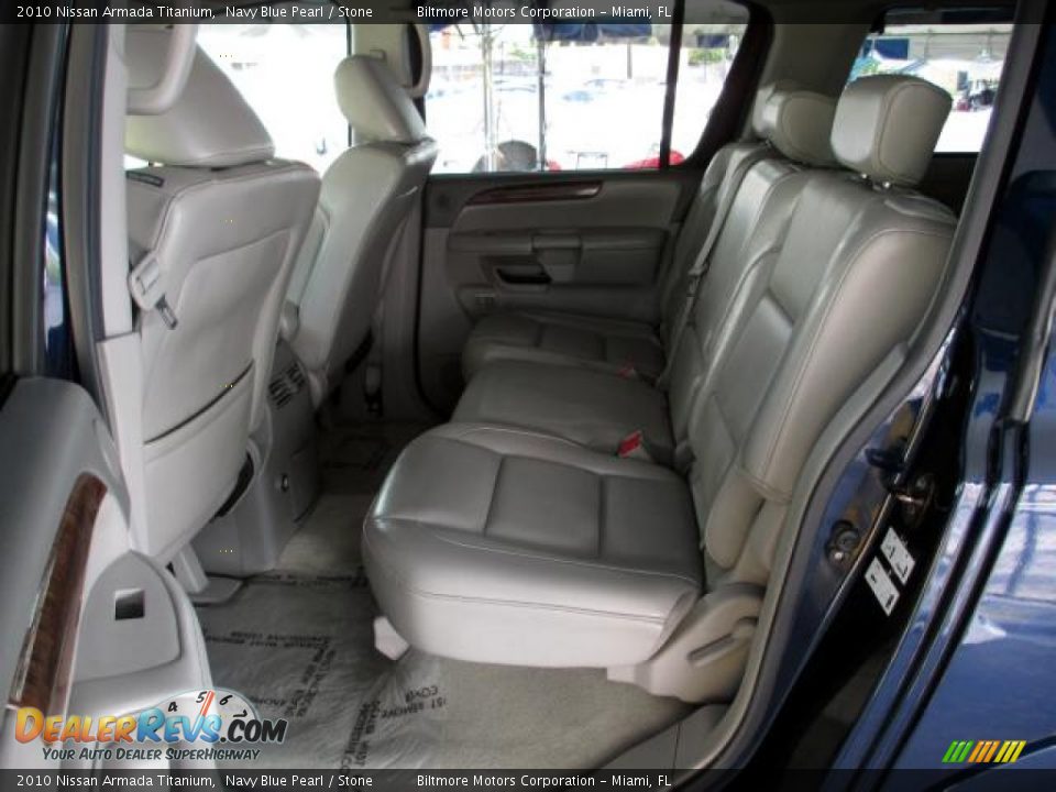 2010 Nissan Armada Titanium Navy Blue Pearl / Stone Photo #11