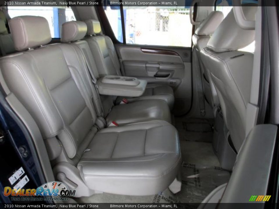 2010 Nissan Armada Titanium Navy Blue Pearl / Stone Photo #13