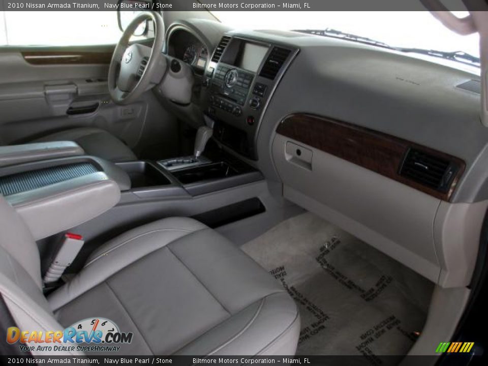 2010 Nissan Armada Titanium Navy Blue Pearl / Stone Photo #15